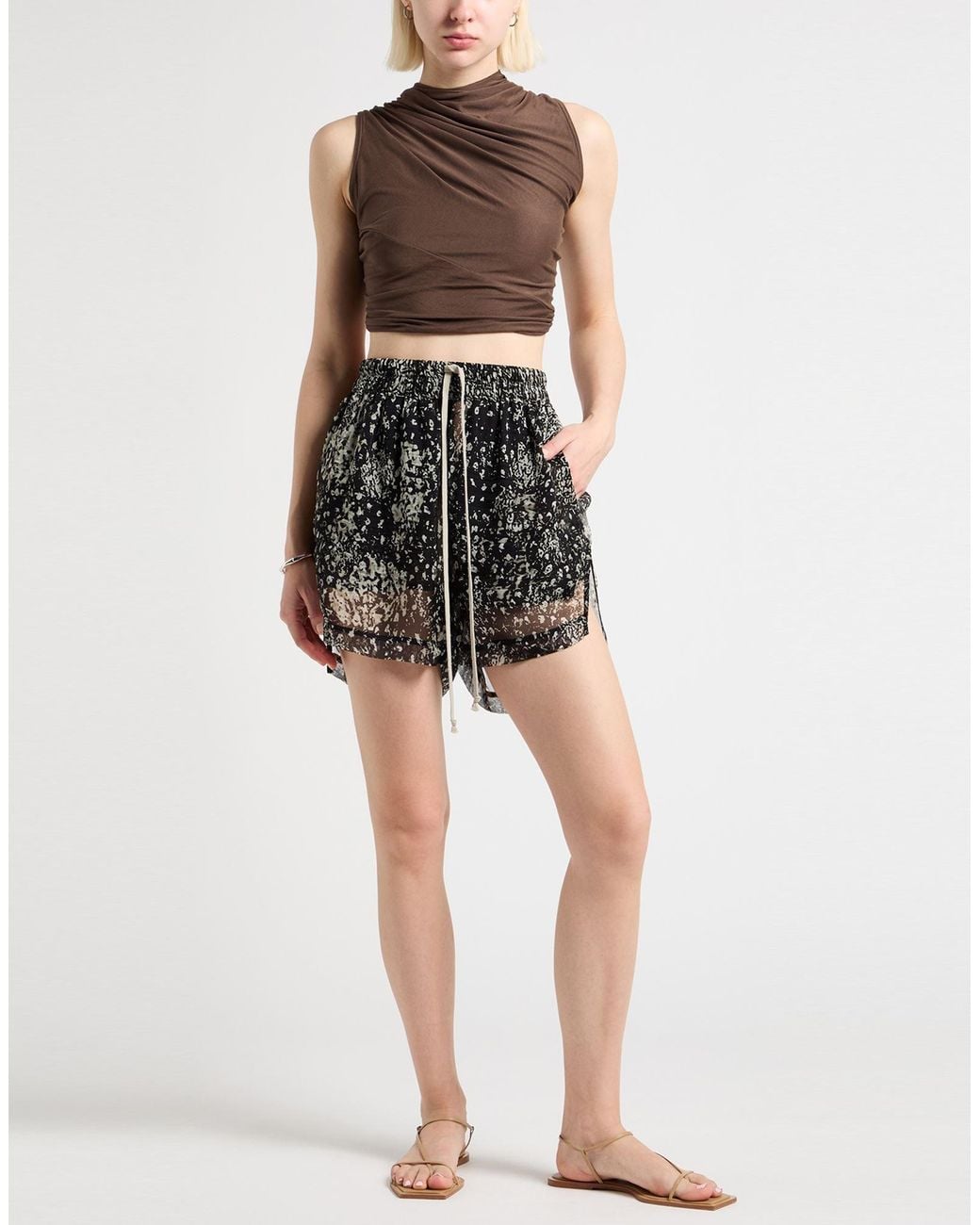 Rick Owens Black Shorts & Bermuda Shorts Cotton