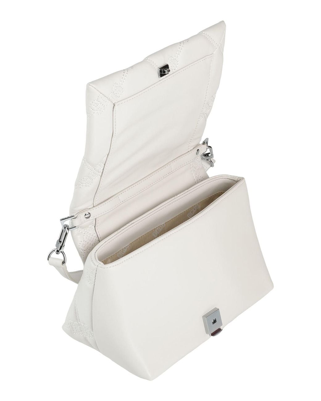 Gcds White Handbag Textile Fibers