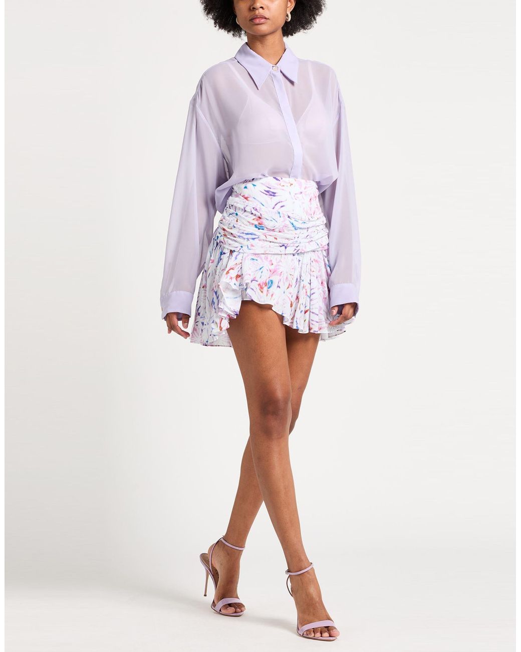 Erika Cavallini Semi Couture Purple Shirt Polyester