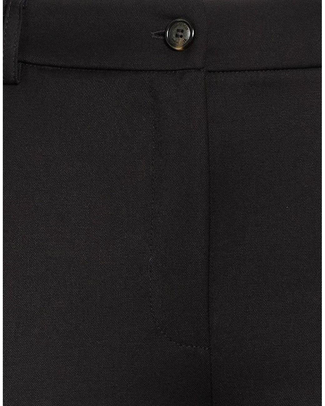 White Wise Black Pants Polyester, Viscose, Elastane