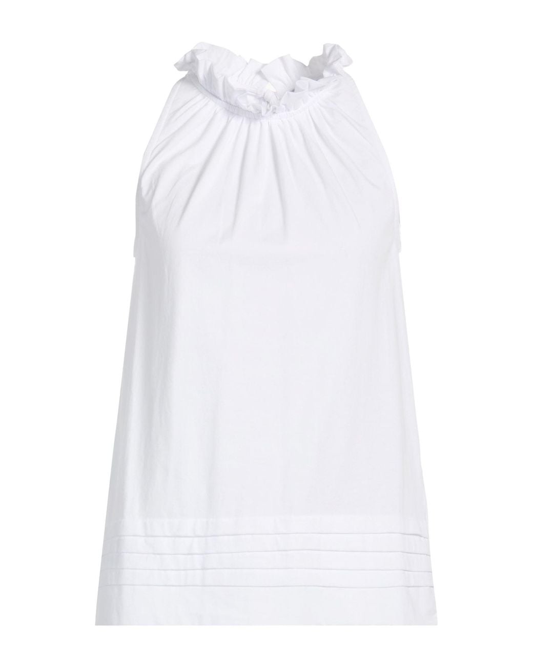 Alpha Studio White Top Cotton, Elastane