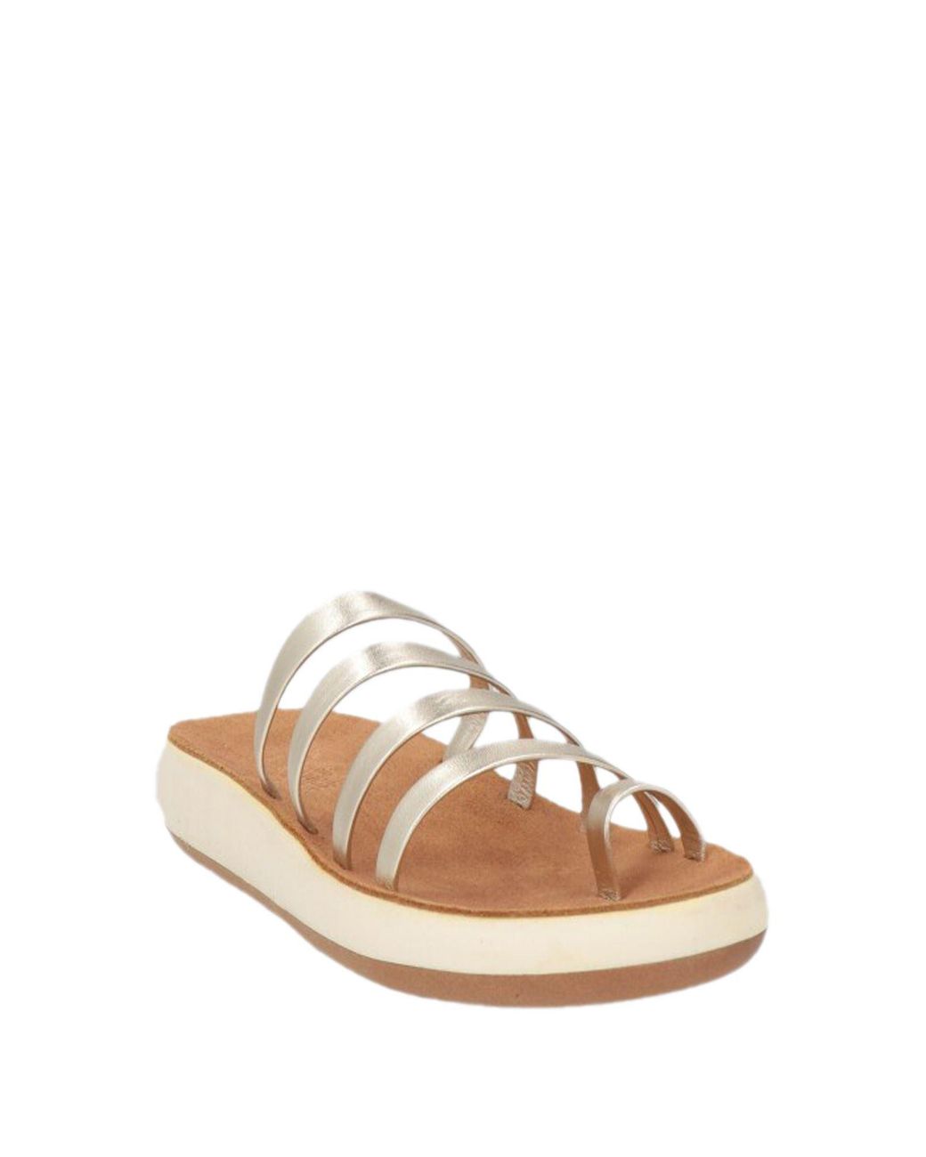 Ancient Greek Sandals White Thong Sandals