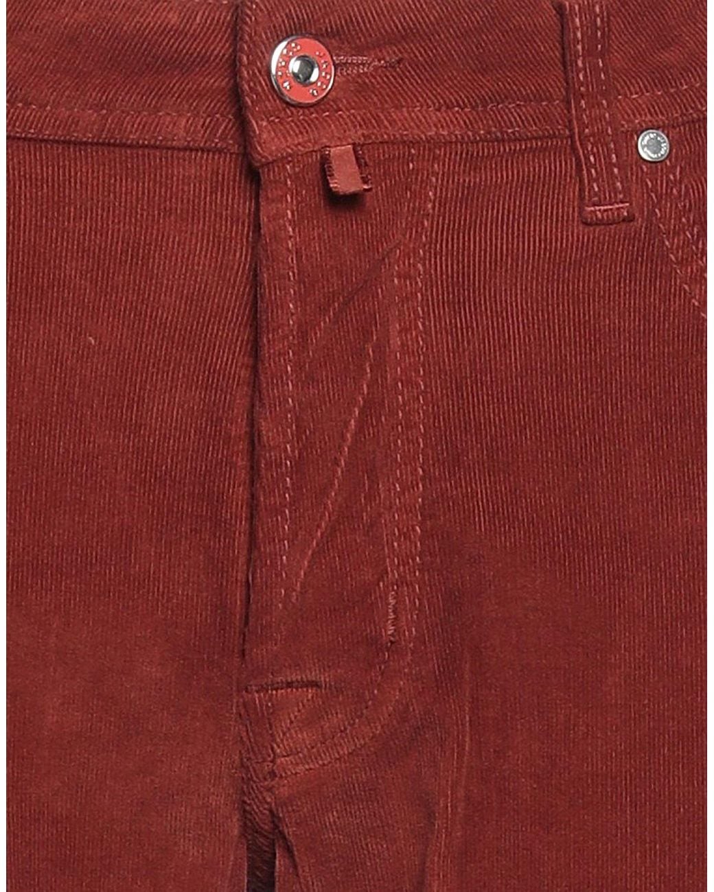 Jacob Cohen Red Pants Cotton, Elastane for men
