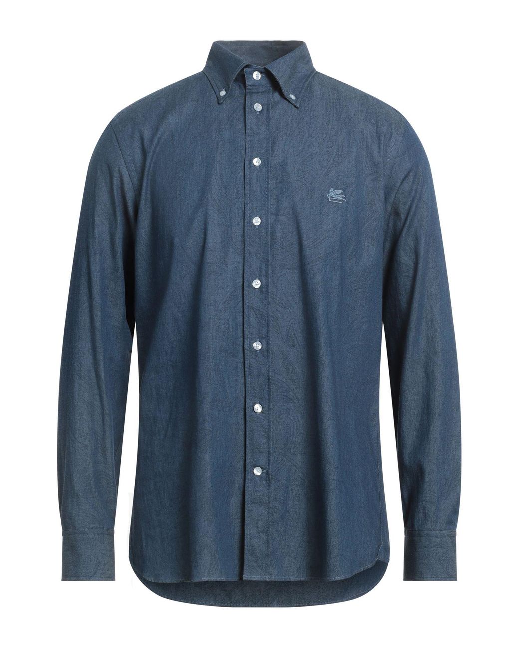 Etro Blue Denim Shirt Cotton for men