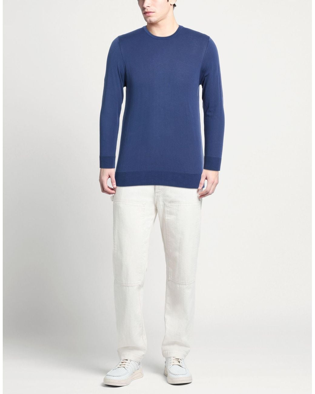 Jeordie's Blue Sweater Cotton for men