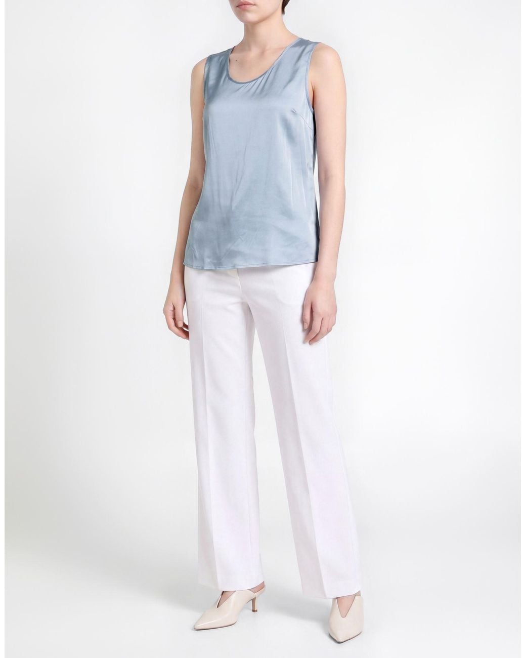 Camicettasnob Blue Top Viscose, Elastane