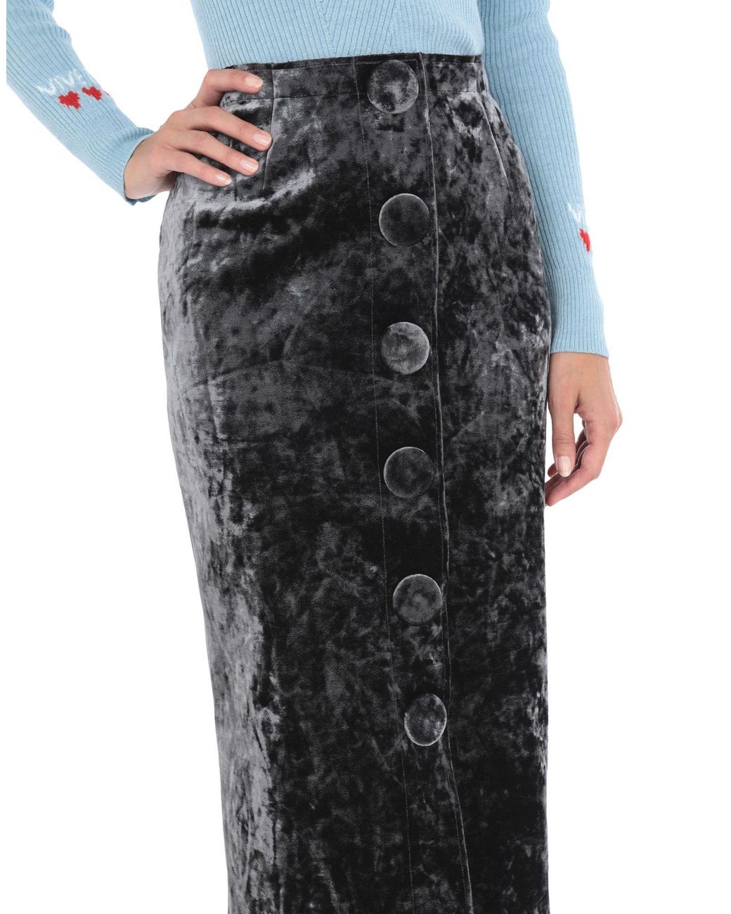 Vivetta Black Midi Skirt Polyester, Viscose, Elastane, Polyurethane