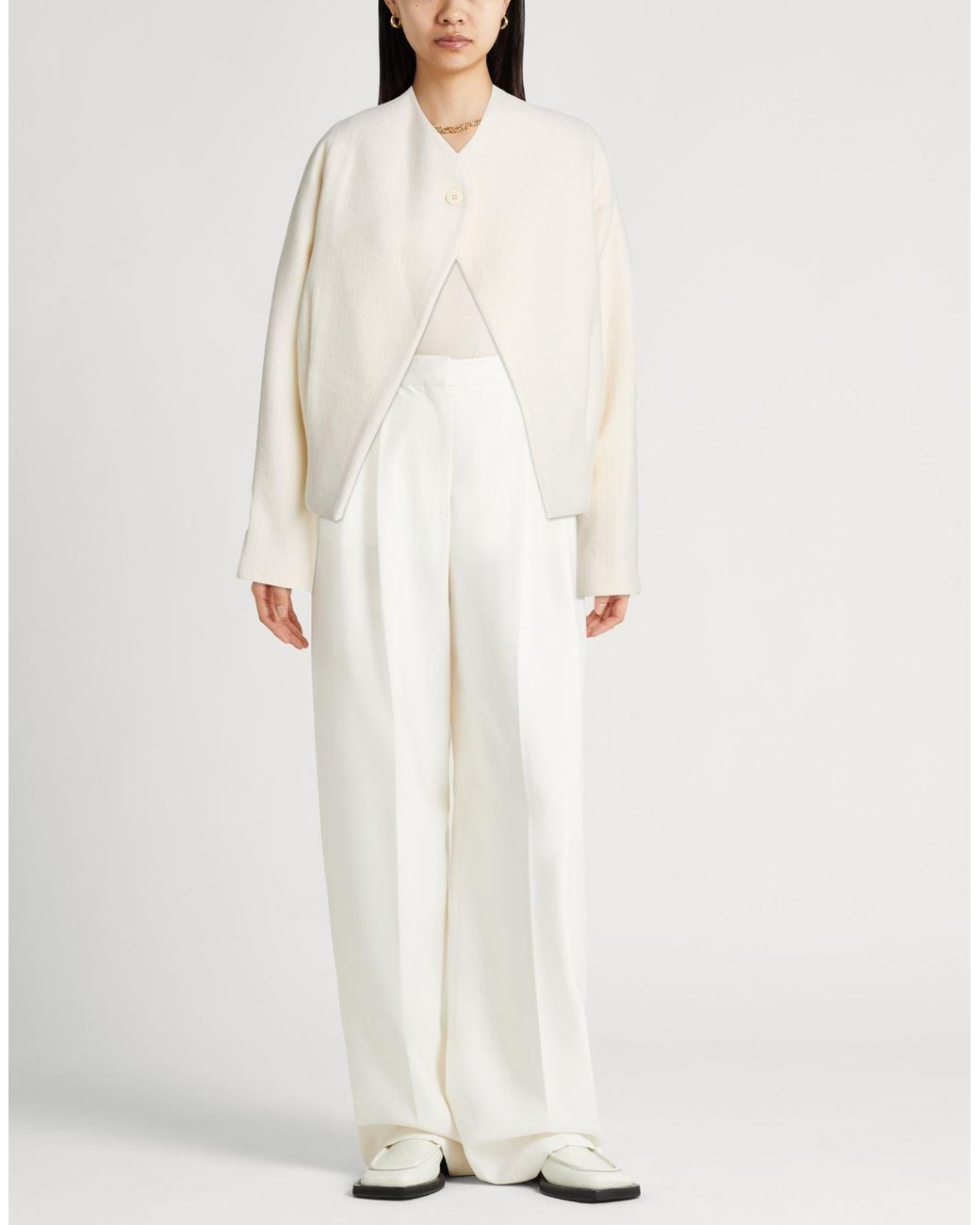 LE17SEPTEMBRE White Ivory Jacket Wool, Nylon