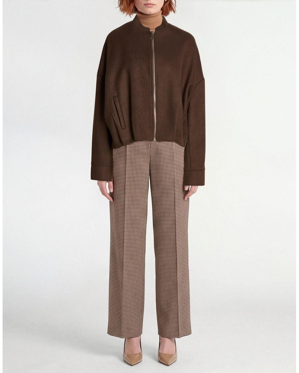 Kaos Brown Jacket Polyester, Viscose
