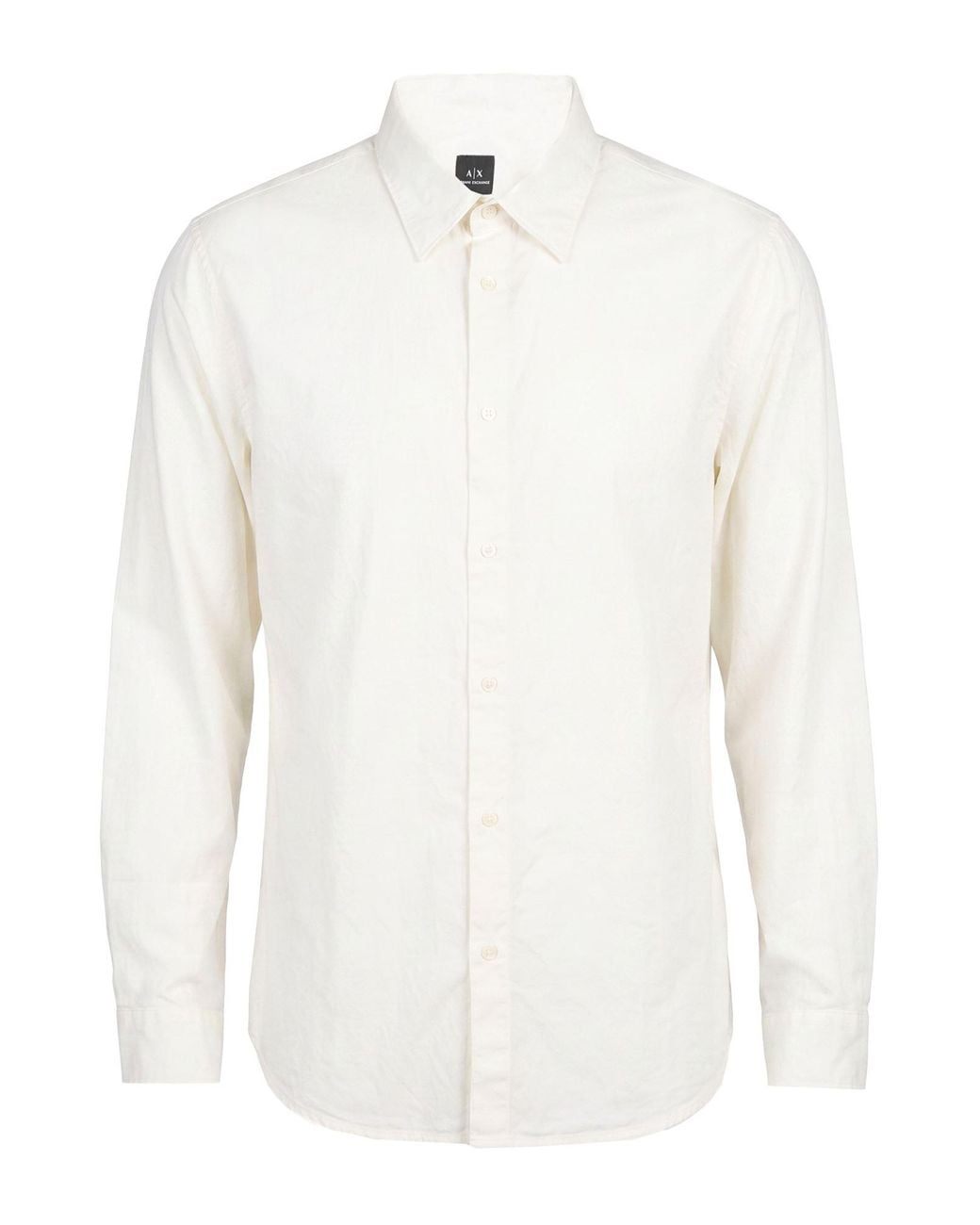 ARMANI EXCHANGE White Ivory Shirt Cotton for men