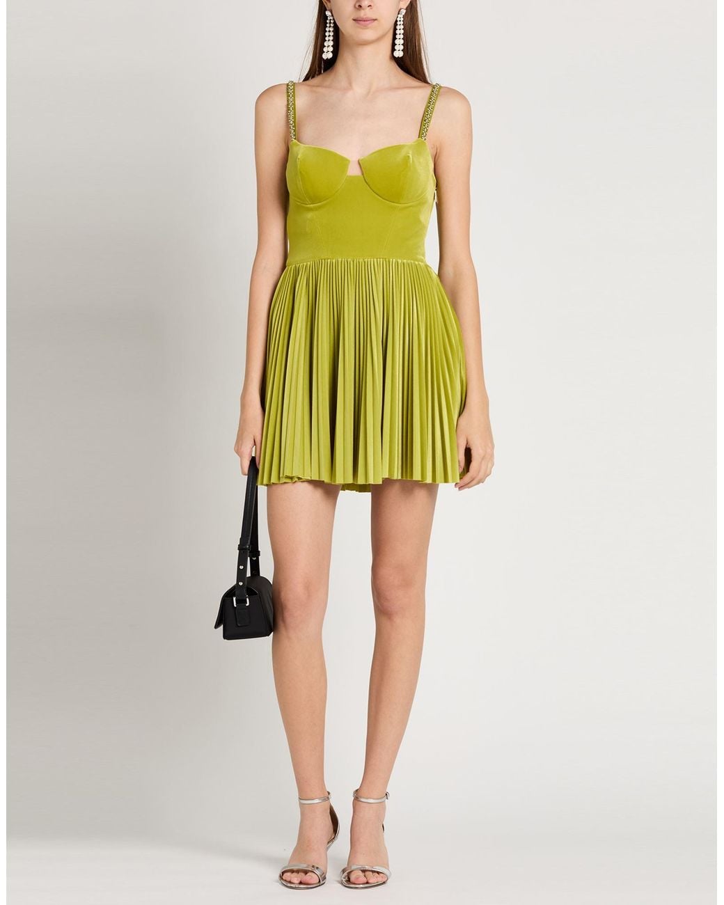 Elisabetta Franchi Green Mini Dress Polyester, Elastane, Polyamide