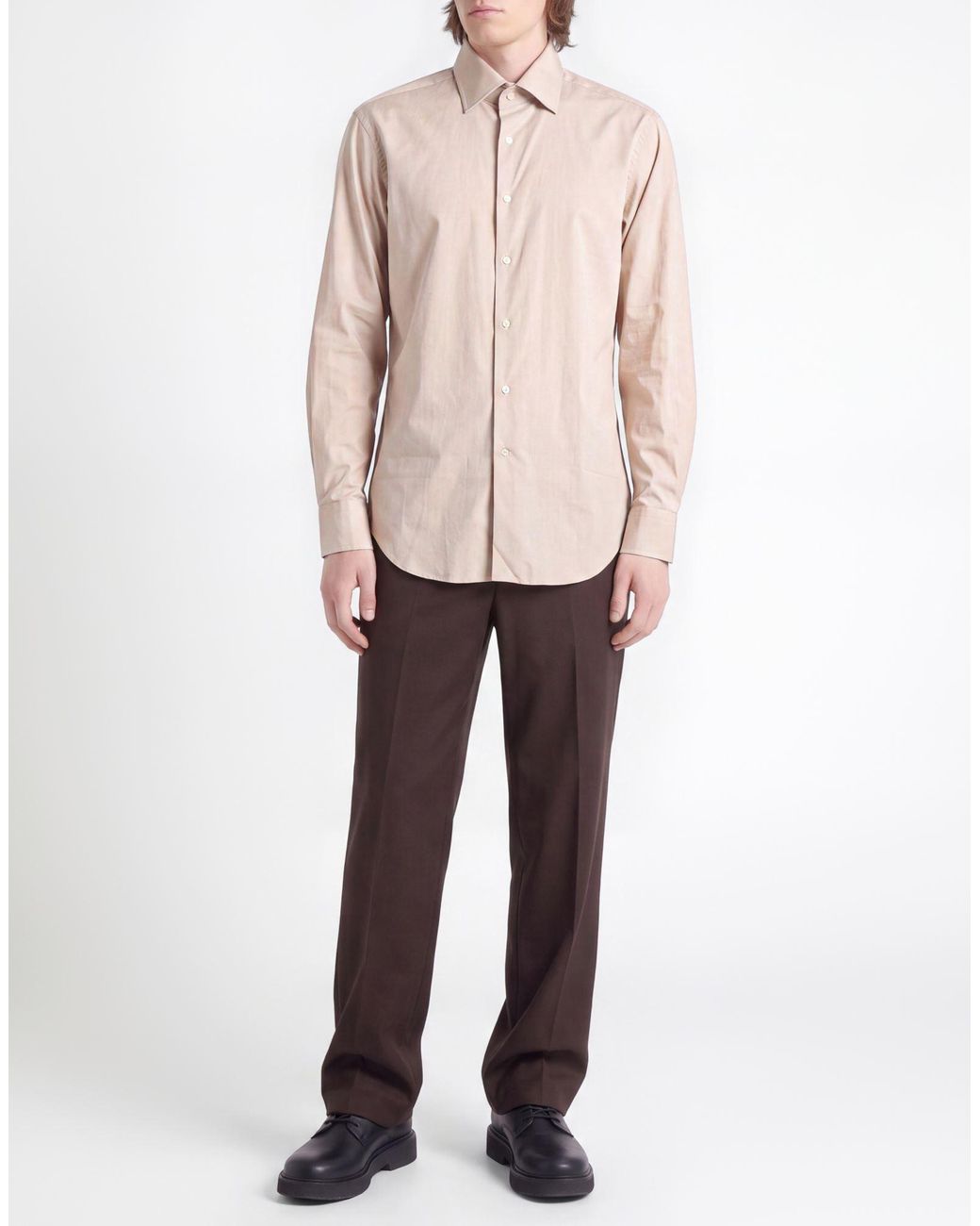 Bagutta Natural Shirt Cotton, Polyamide, Elastane for men