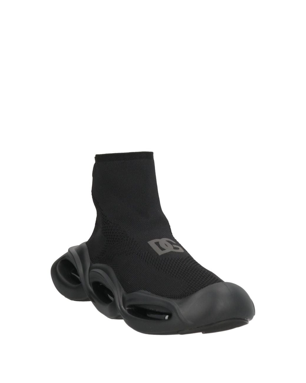 Dolce & Gabbana Black Sneakers Polyester, Viscose