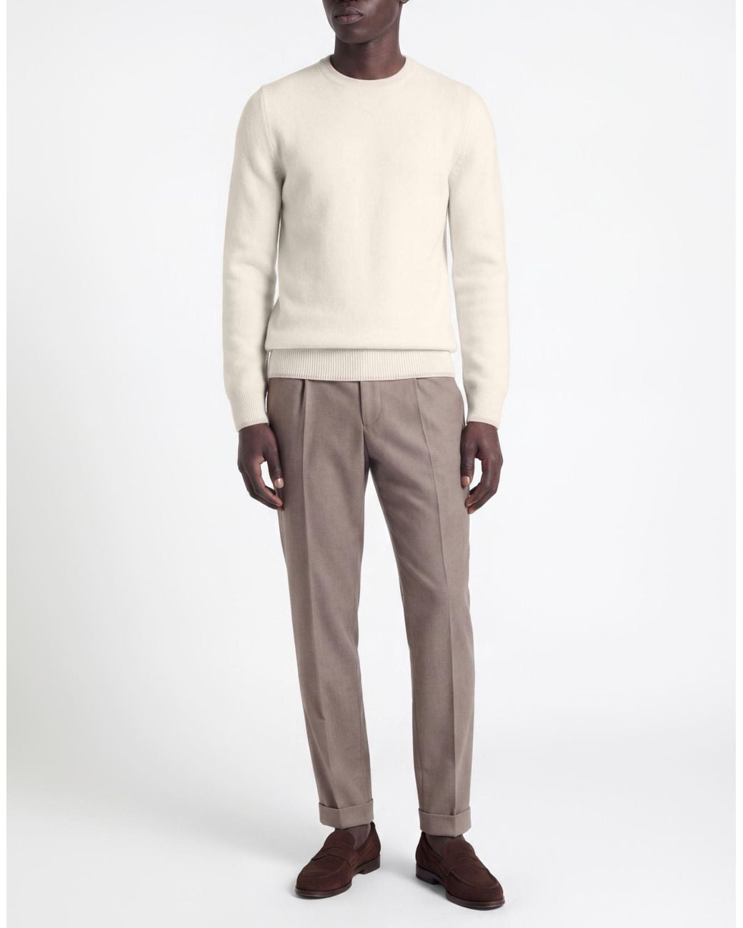 Alpha Studio White Sweater Virgin Wool, Polyamide for men