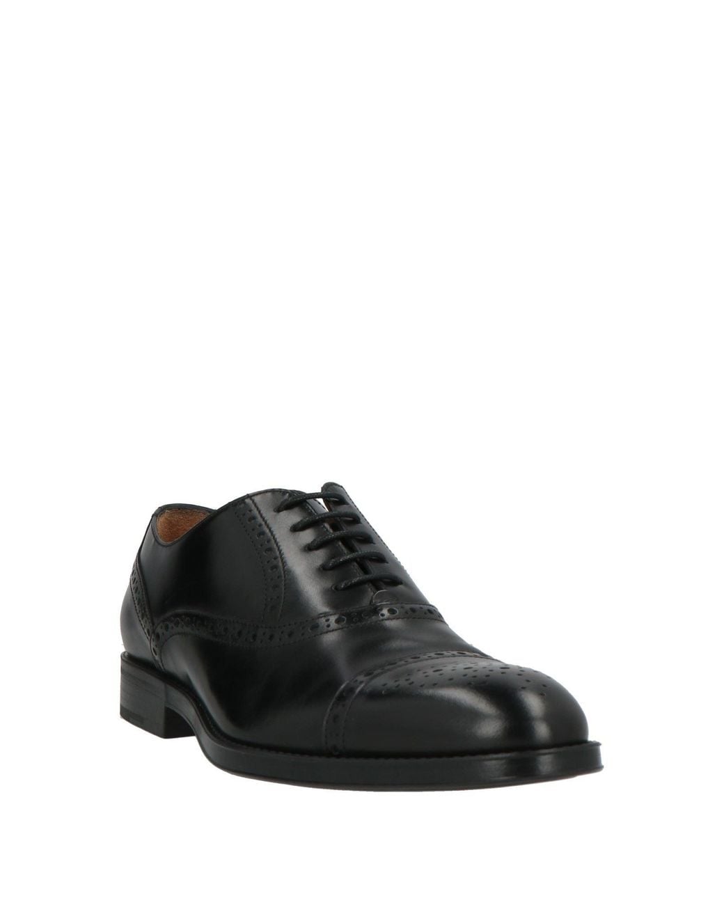 Testoni Black Lace-Up Shoes Calfskin for men