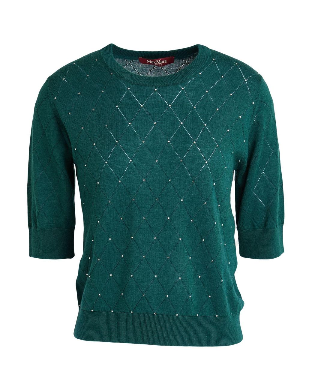 Max Mara Green Sweater Silk, Wool