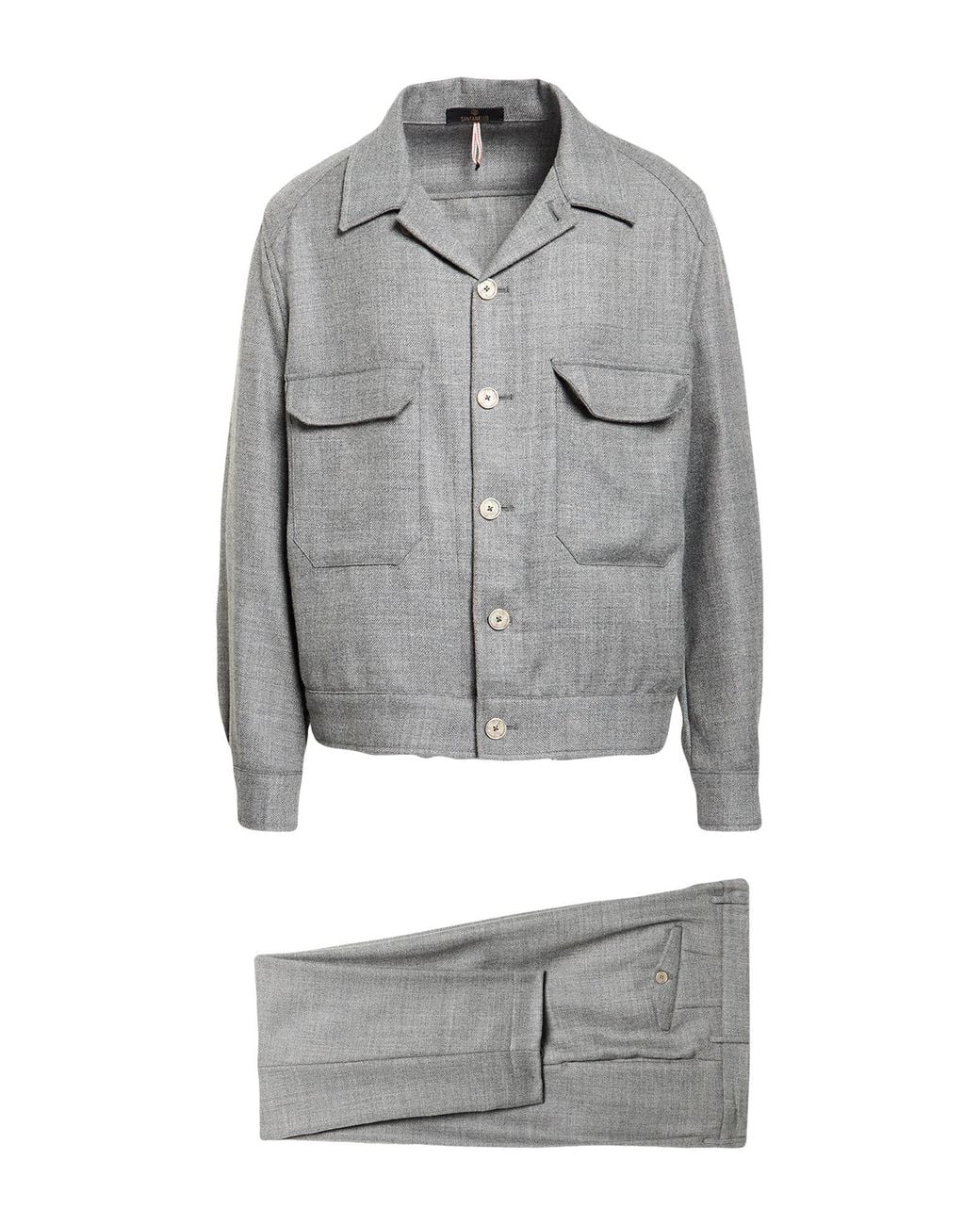 Santaniello Gray Suit Wool for men