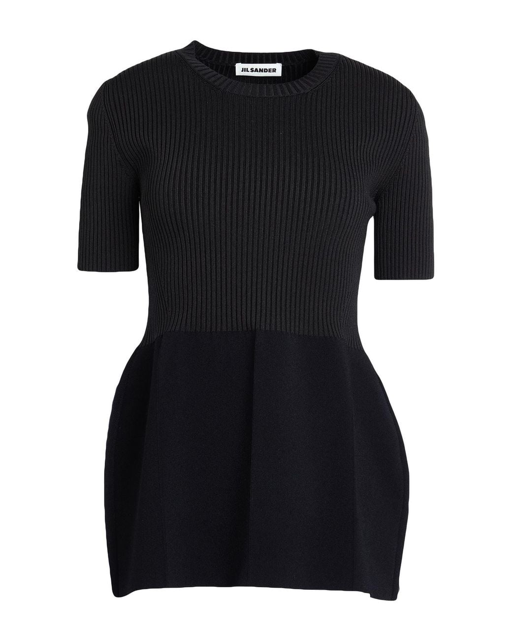 Jil Sander Black Sweater Viscose, Silk, Polyester