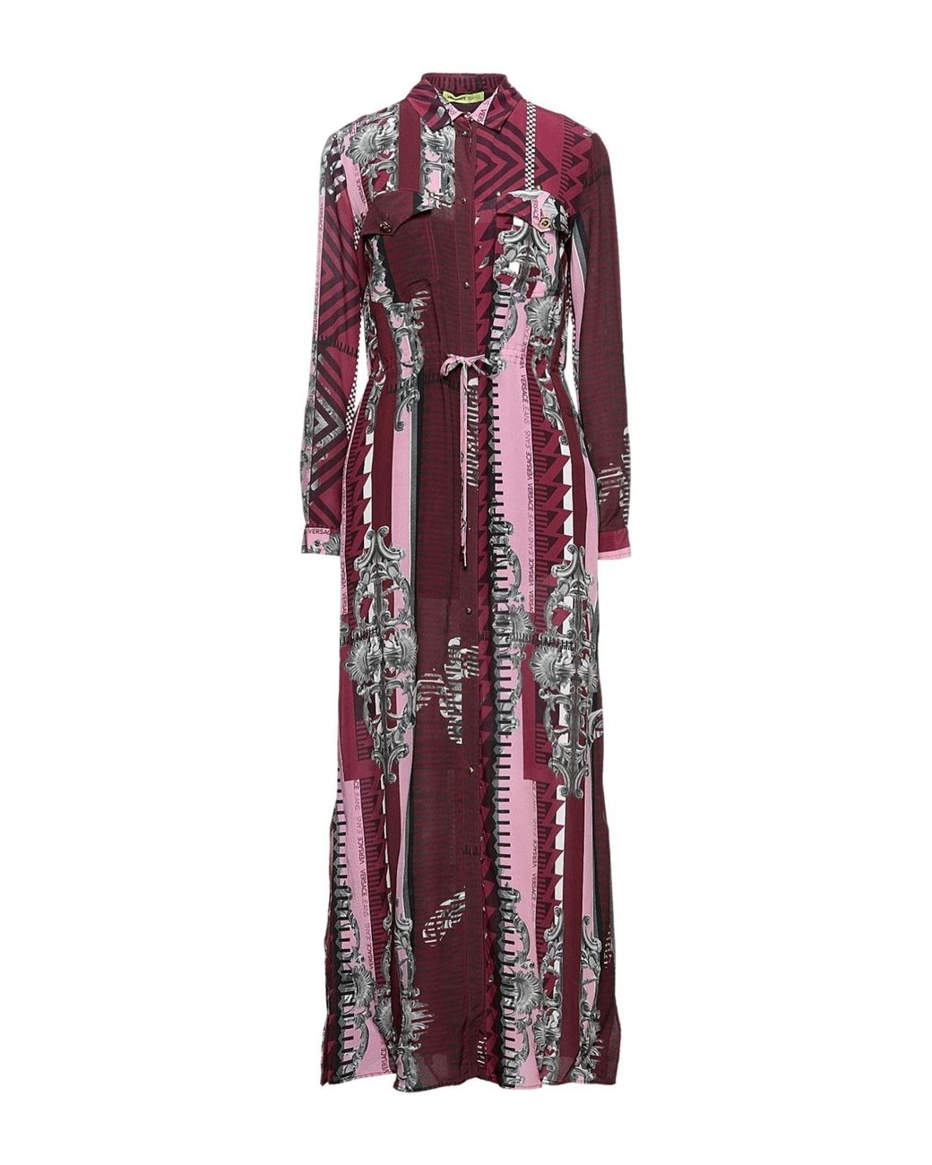 Versace Jeans Couture Long Dress in Maroon (Purple) - Lyst