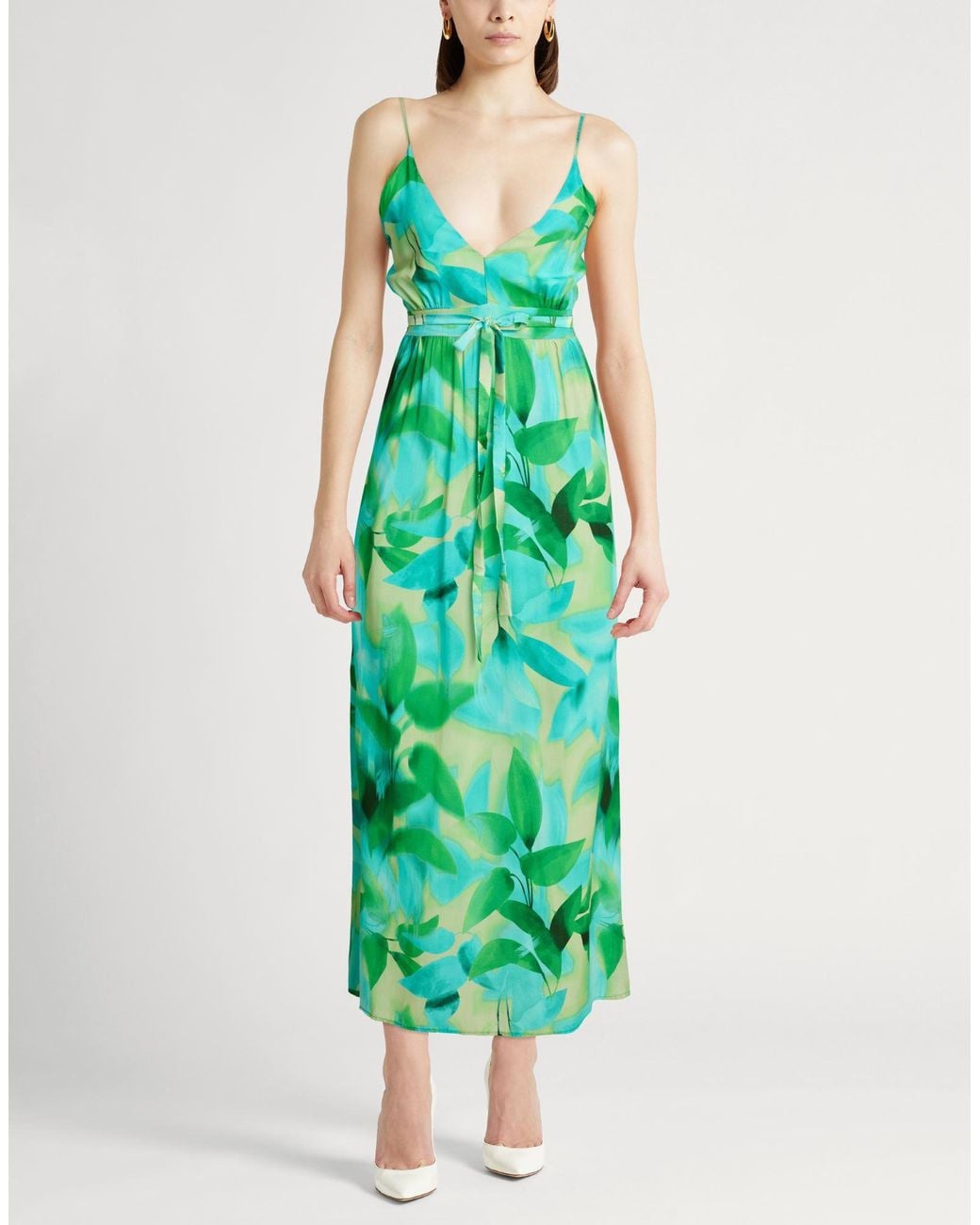 Liu Jo Green Maxi Dress Viscose