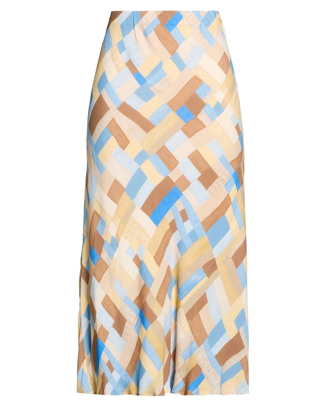 Ottod'Ame Blue Midi Skirt Viscose