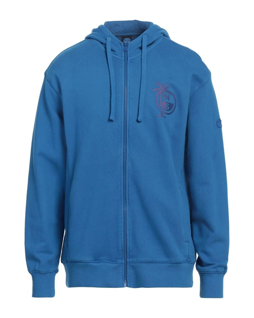 North Sails Blue Azure Sweatshirt Cotton for men