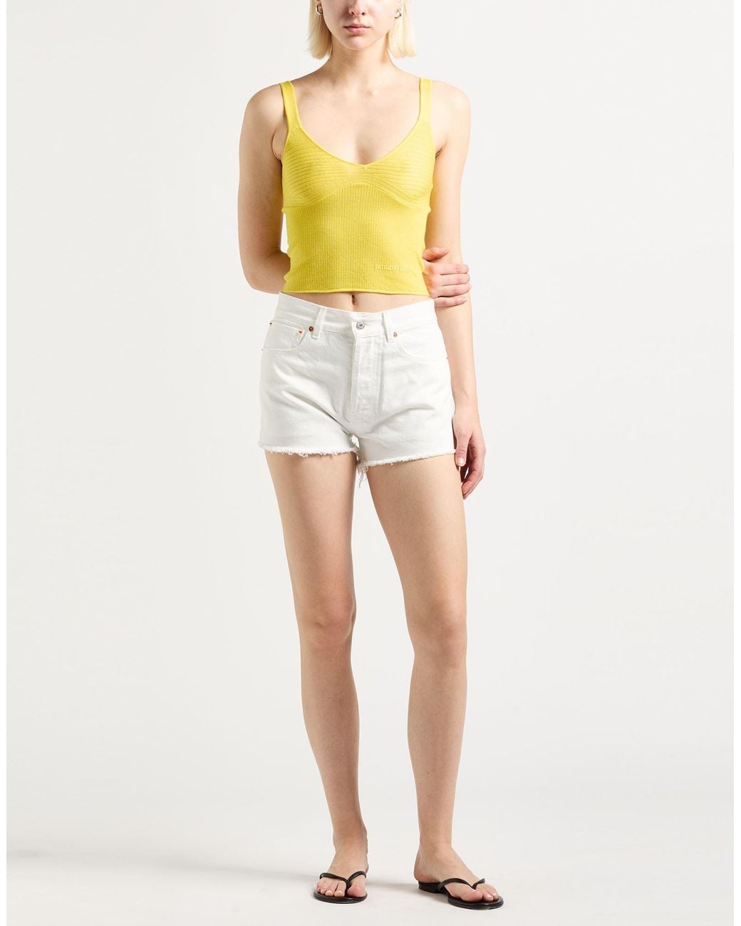 Patrizia Pepe Yellow Top Wool