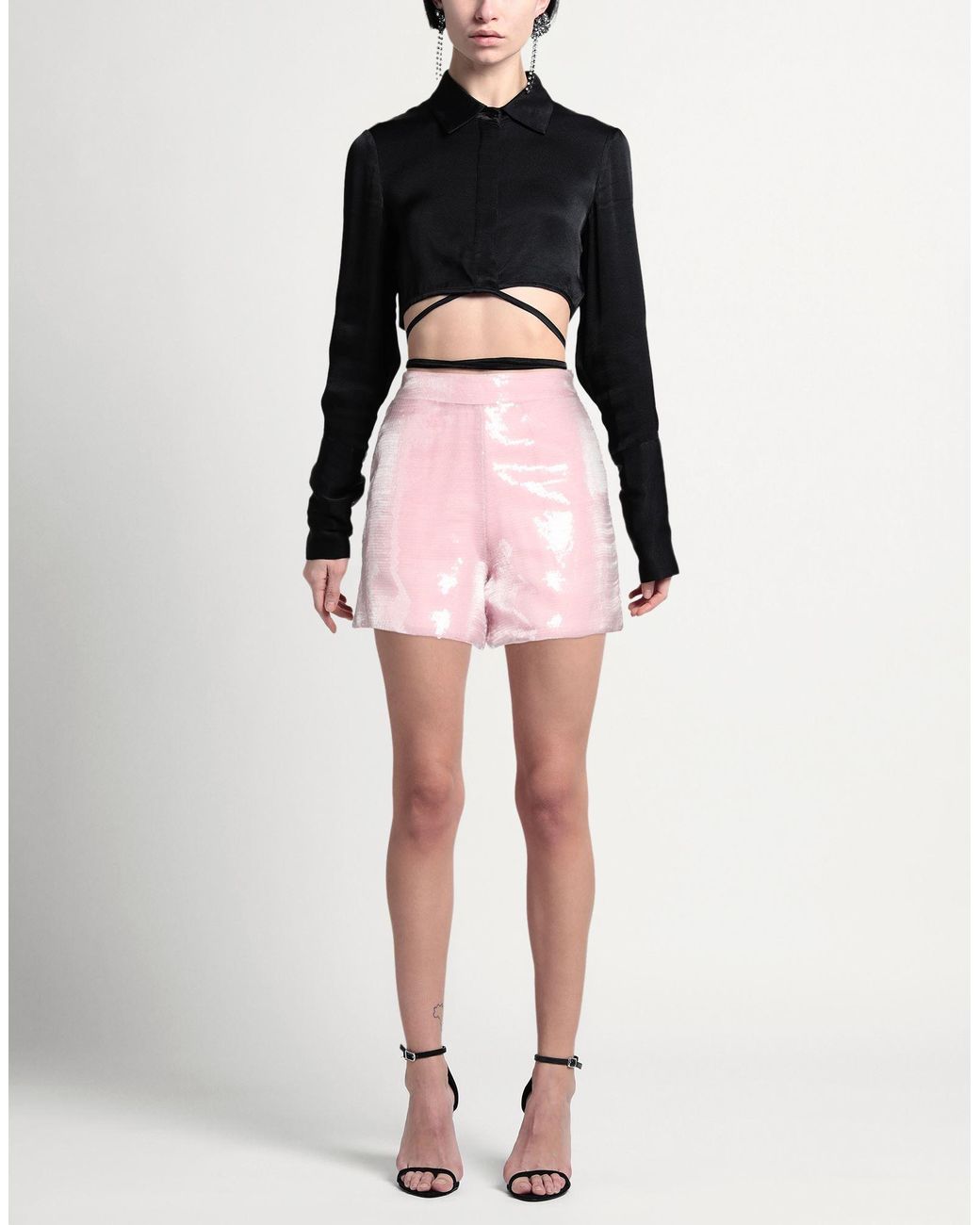 FEDERICA TOSI Pink Shorts & Bermuda Shorts Polyester