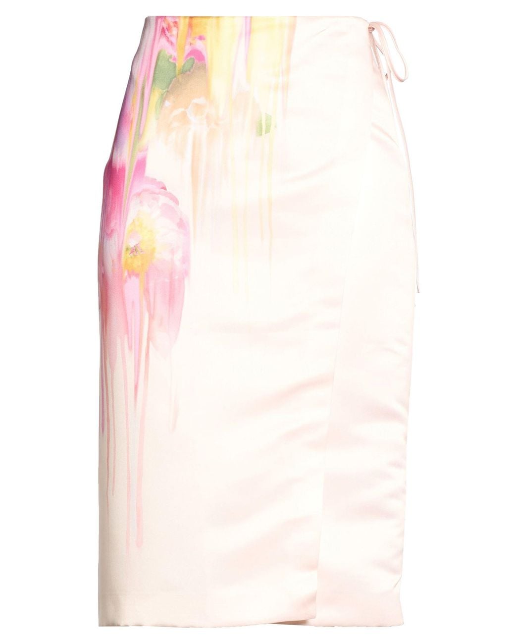 Blumarine White Light Midi Skirt Polyester