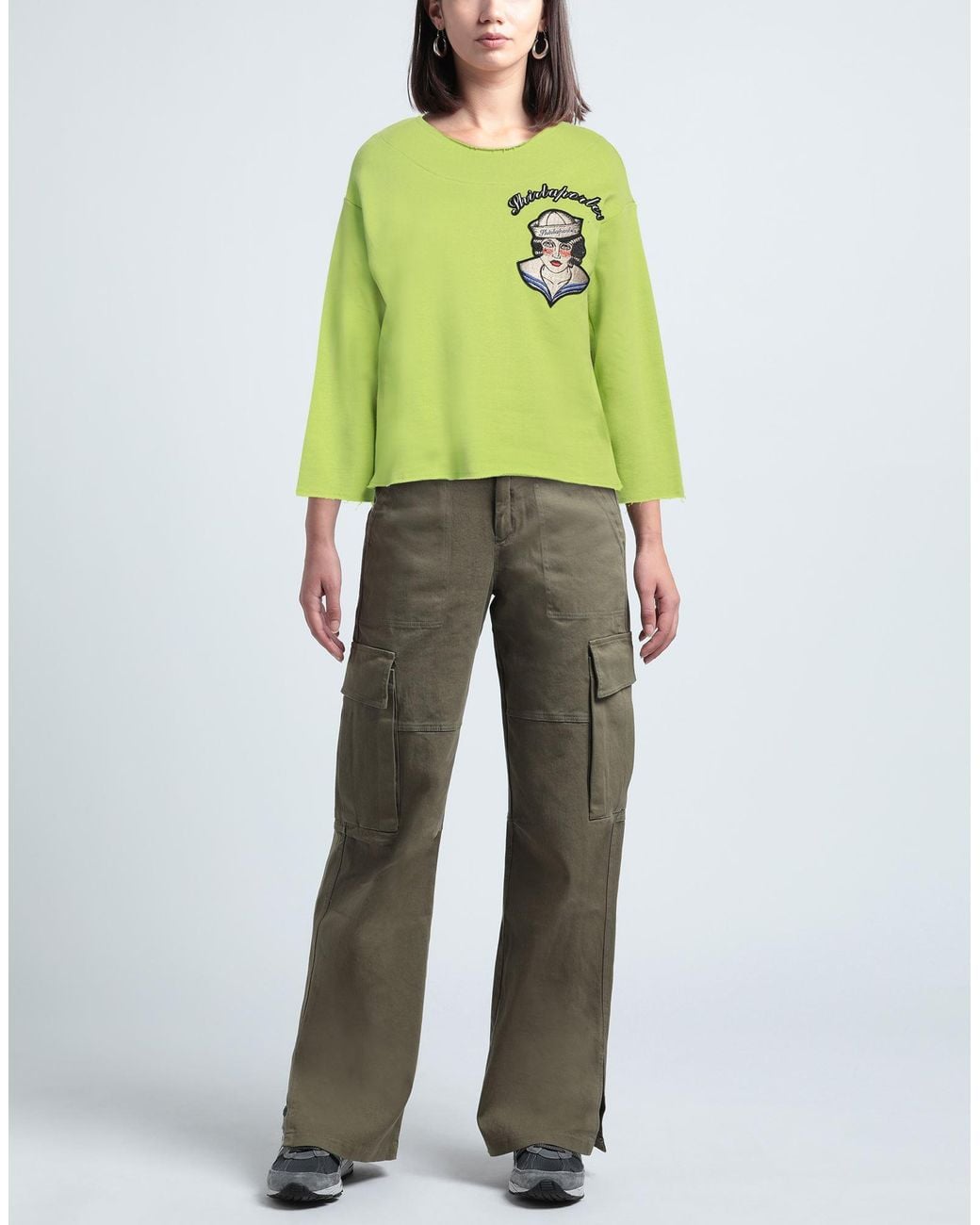 Shirtaporter Green Sweatshirt Cotton