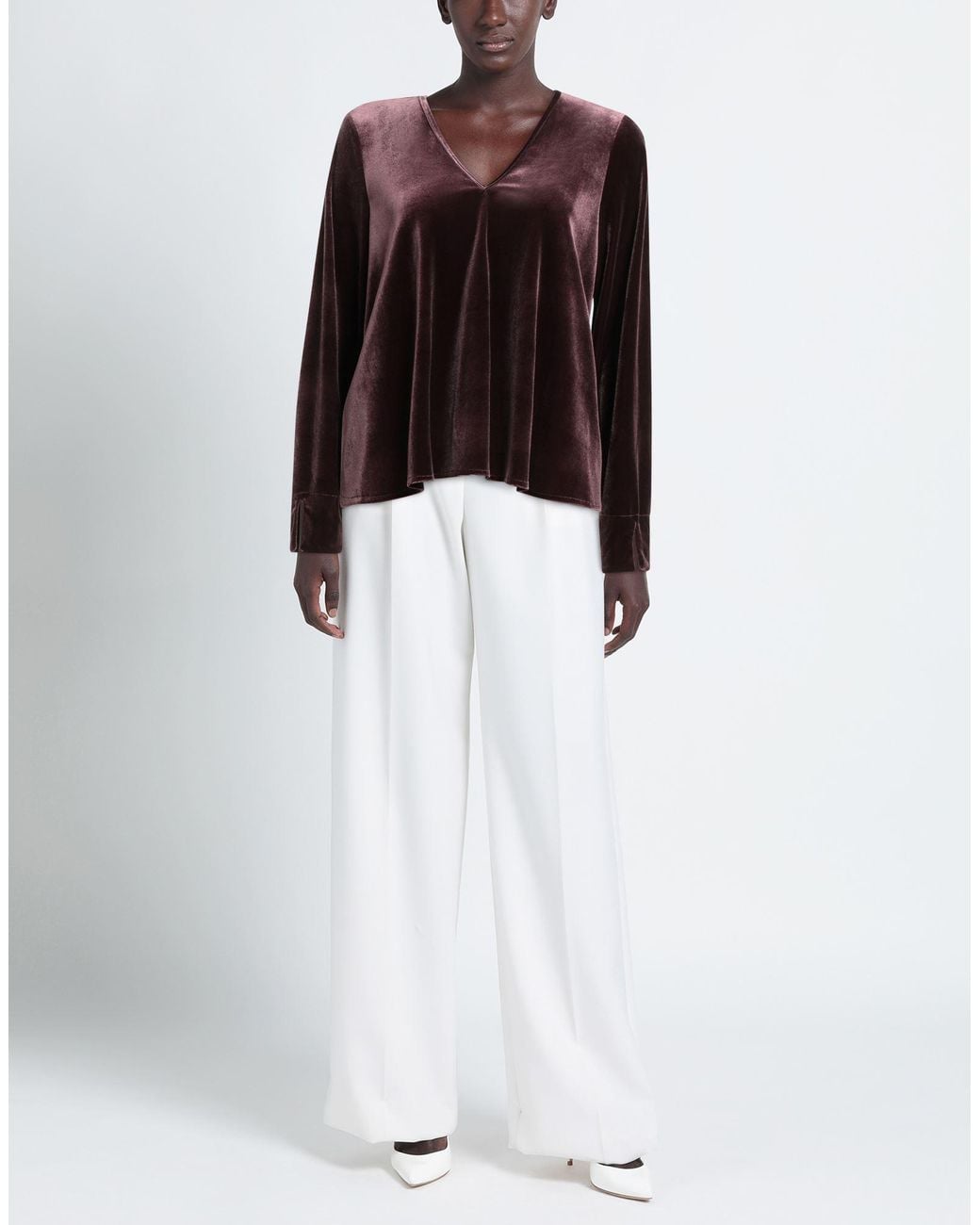 Compagnia Italiana Brown Plum Top Polyester, Elastane