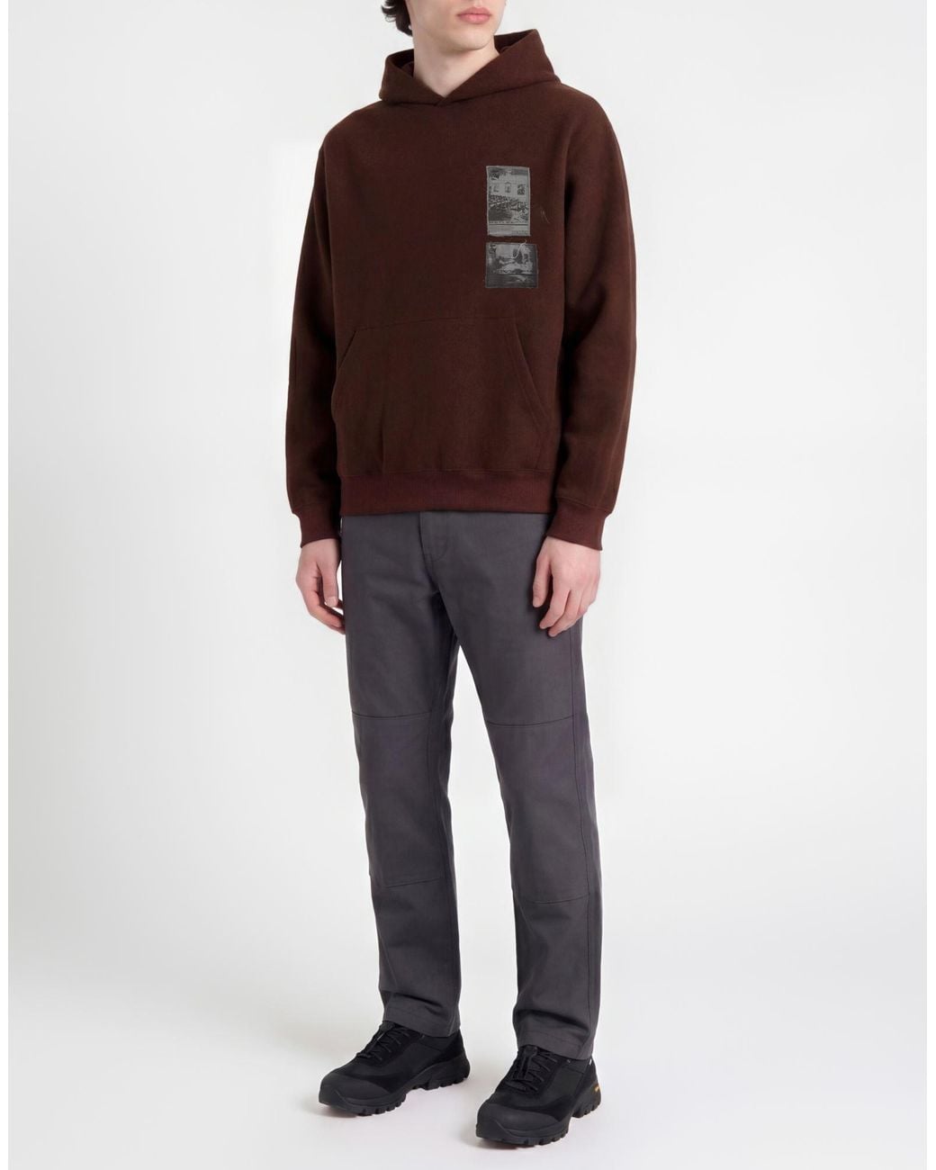 GR10K Brown Sweatshirt Wool, Polyester, Polyamide, Elastane for men