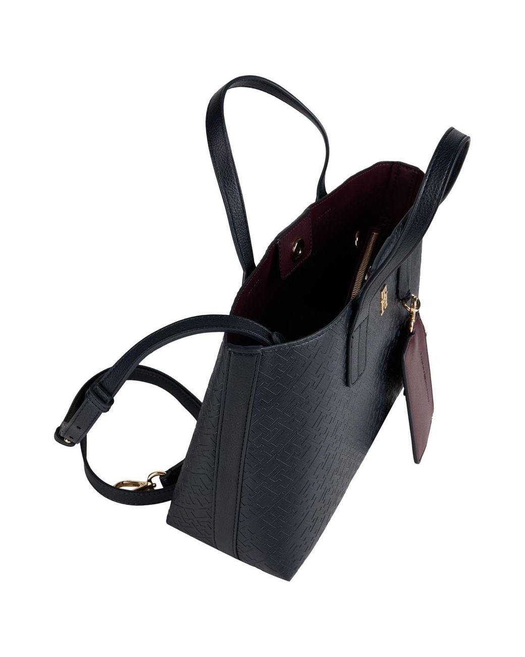 Tommy Hilfiger Black Midnight Handbag Polyurethane