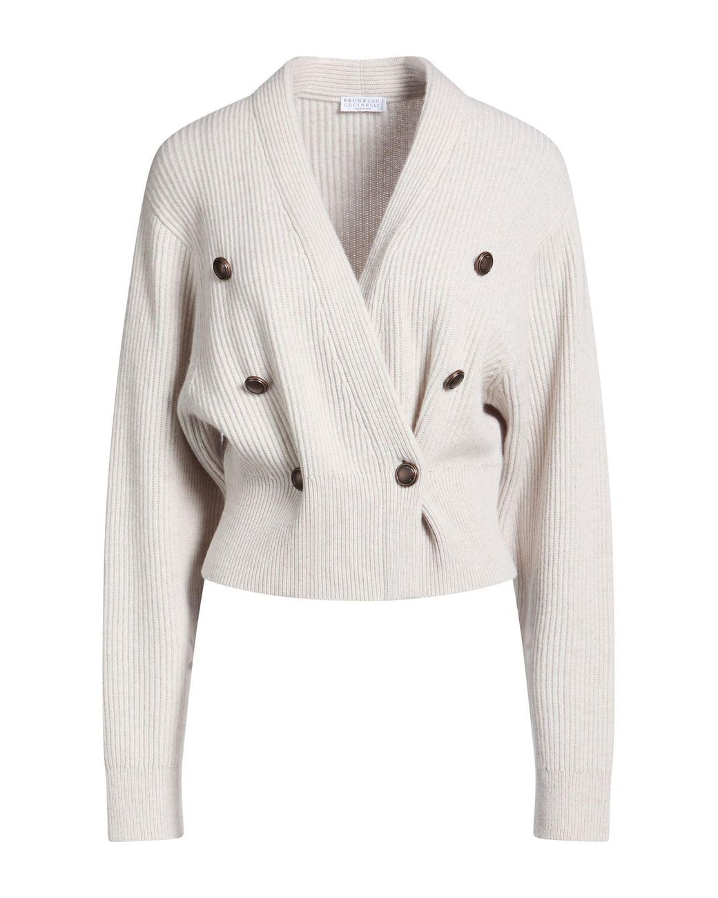 Brunello Cucinelli White Cardigan Cashmere