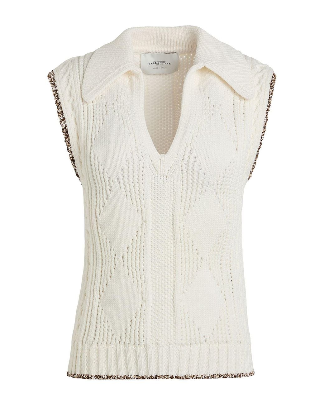 Ballantyne White Pullover