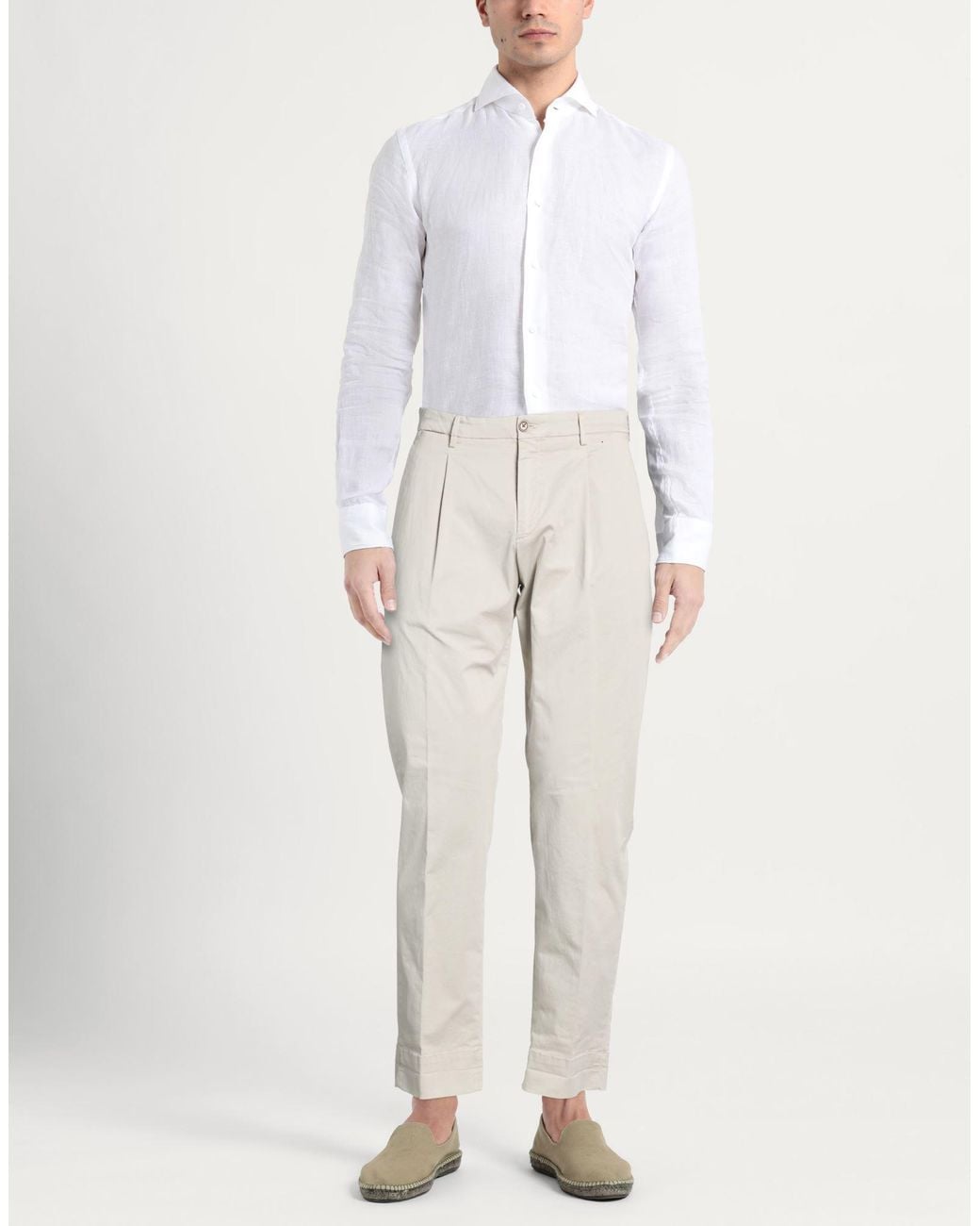 Briglia 1949 White Light Pants Cotton, Elastane for men