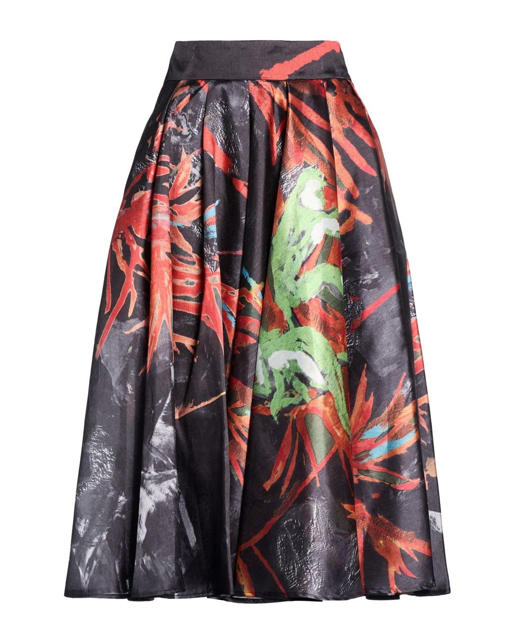 Stella Jean Red Midi Skirt Polyester