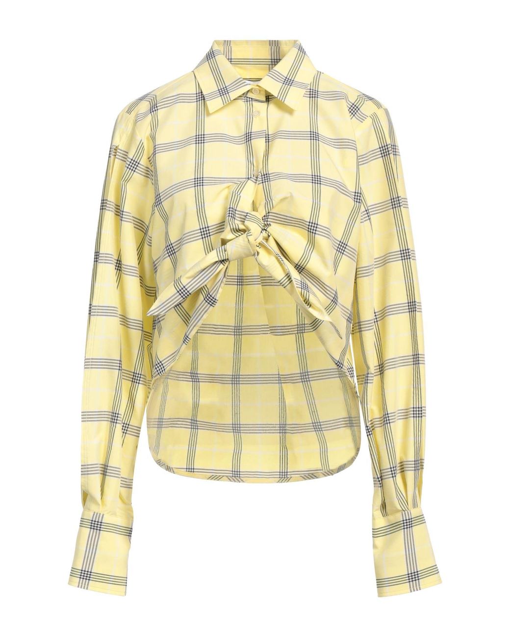 MSGM Yellow Shirt Cotton, Polyester