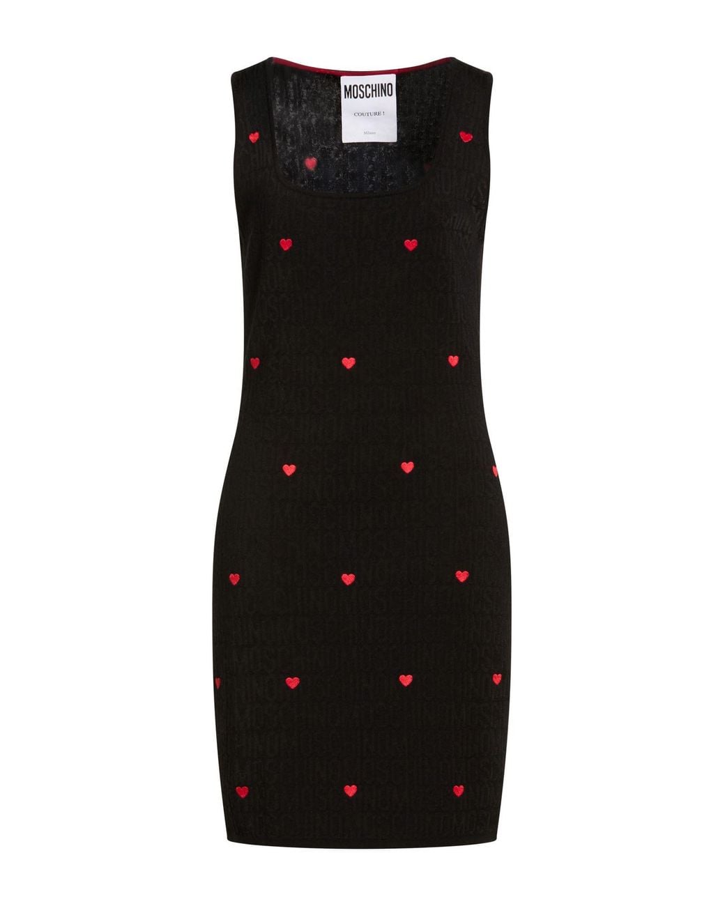 Moschino Black Mini Dress Virgin Wool
