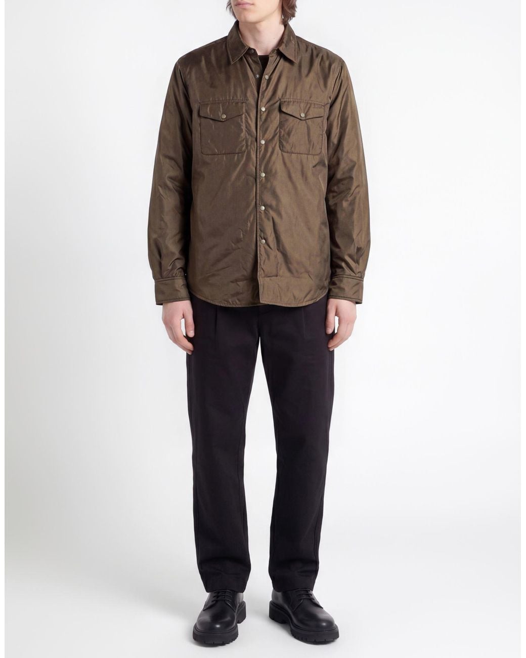 Aspesi Brown Khaki Jacket Polyamide for men
