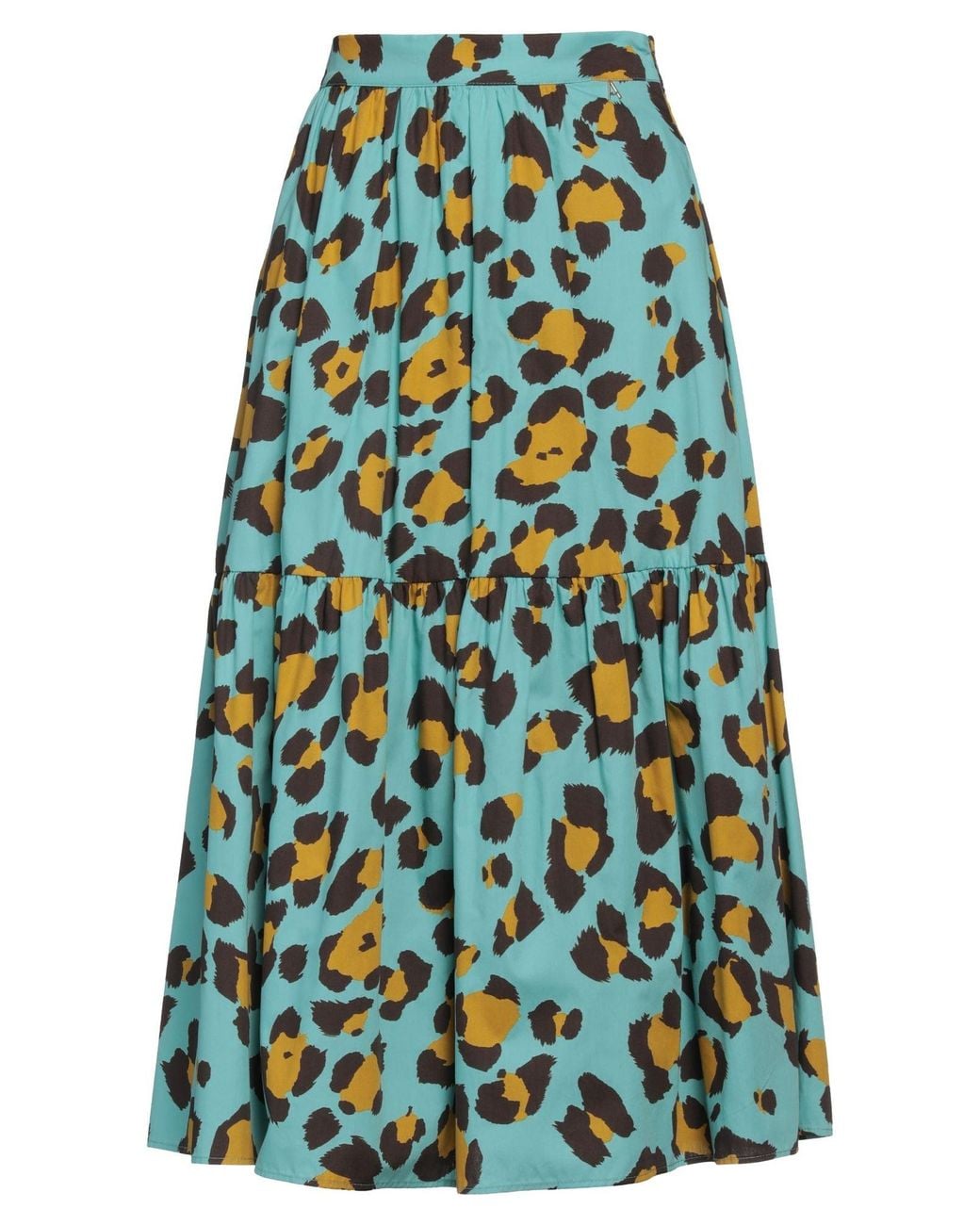 Twinset Blue Midi Skirt Cotton