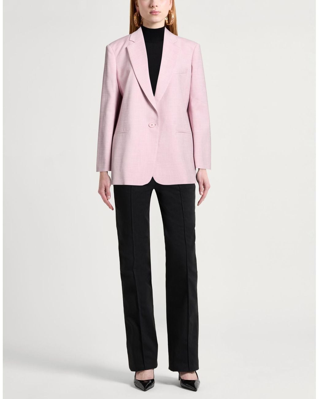 ANDAMANE Pink Blazer Polyester, Viscose, Elastane