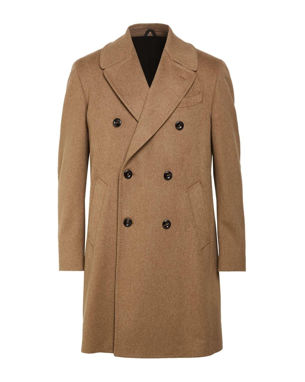 Luigi Bianchi Brown Sand Coat Virgin Wool for men