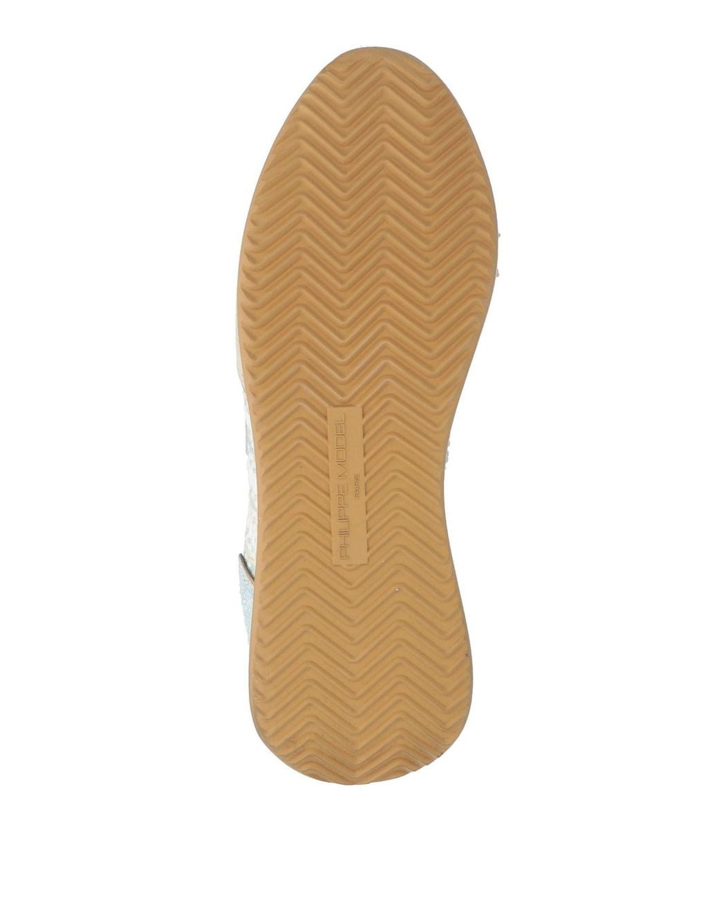 Philippe Model White Sneakers Leather, Natural Raffia