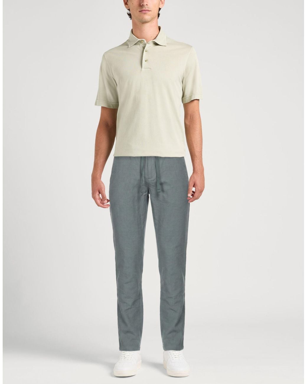Harmont & Blaine Gray Pants Cotton, Polyester, Elastane for men