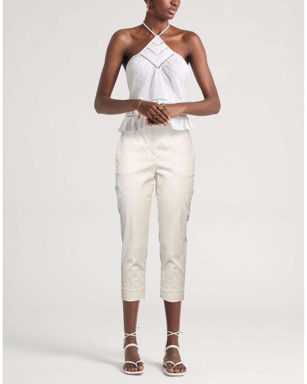 Peserico Natural Pants Cotton, Elastane
