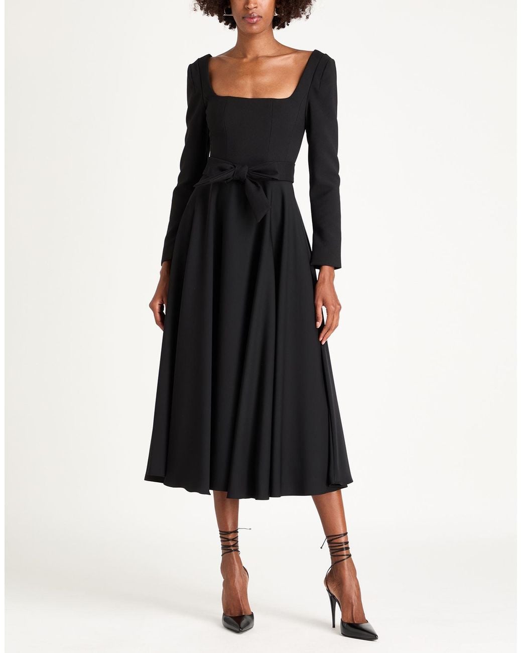 Odd Muse Black Midi Dress