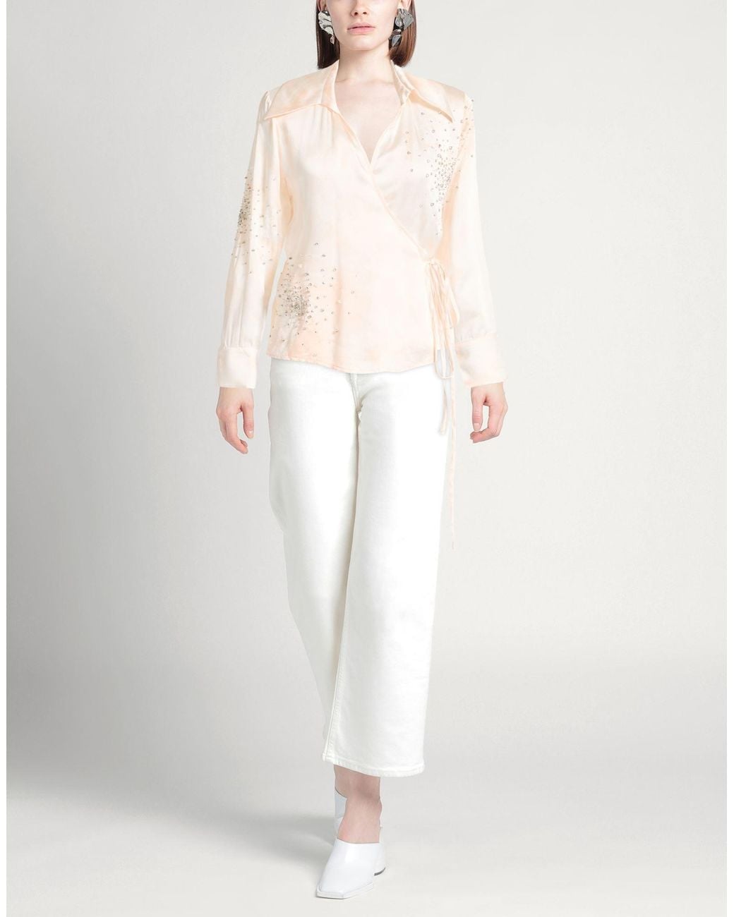 DES_PHEMMES White Top Viscose, Polyester, Glass, Metal
