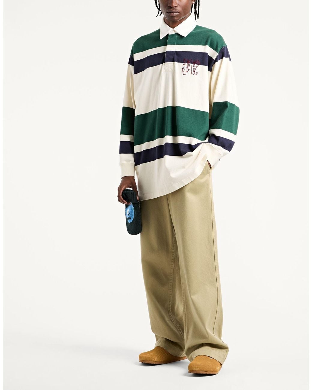 Palm Angels Green Polo Shirt for men