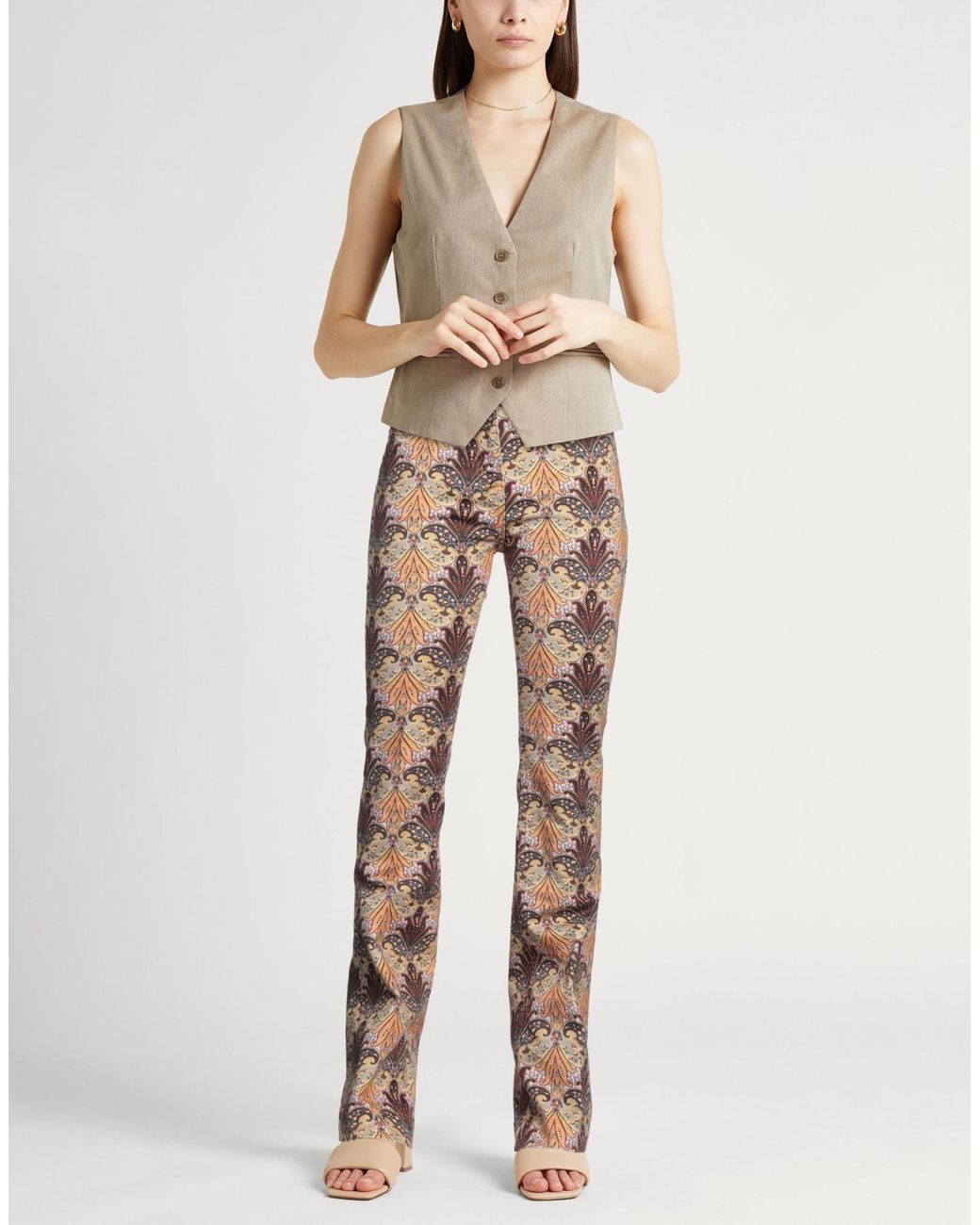 Etro Natural Chocolate Jeans Cotton, Elastane